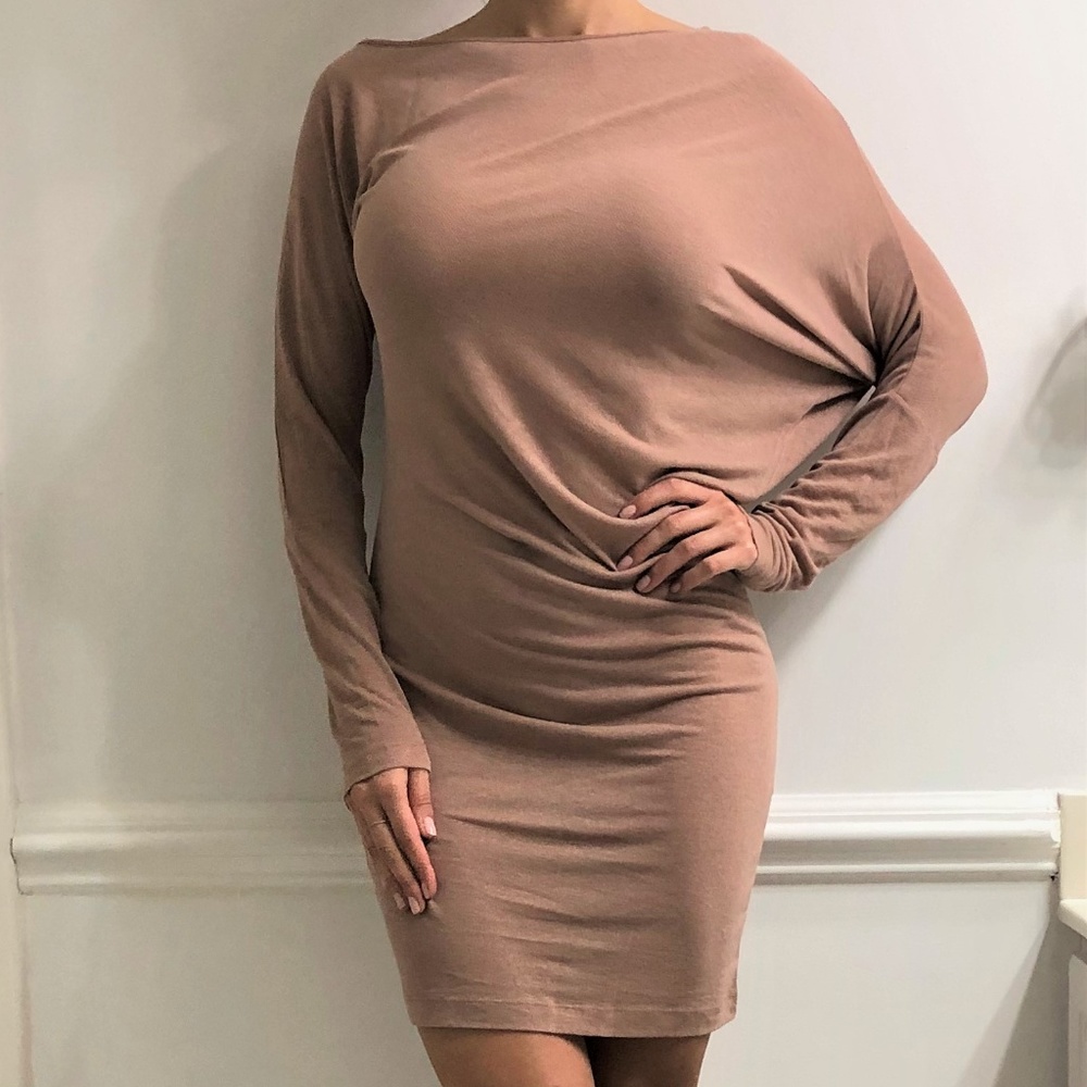 BCBGMaxAzria Nude Midi Dress